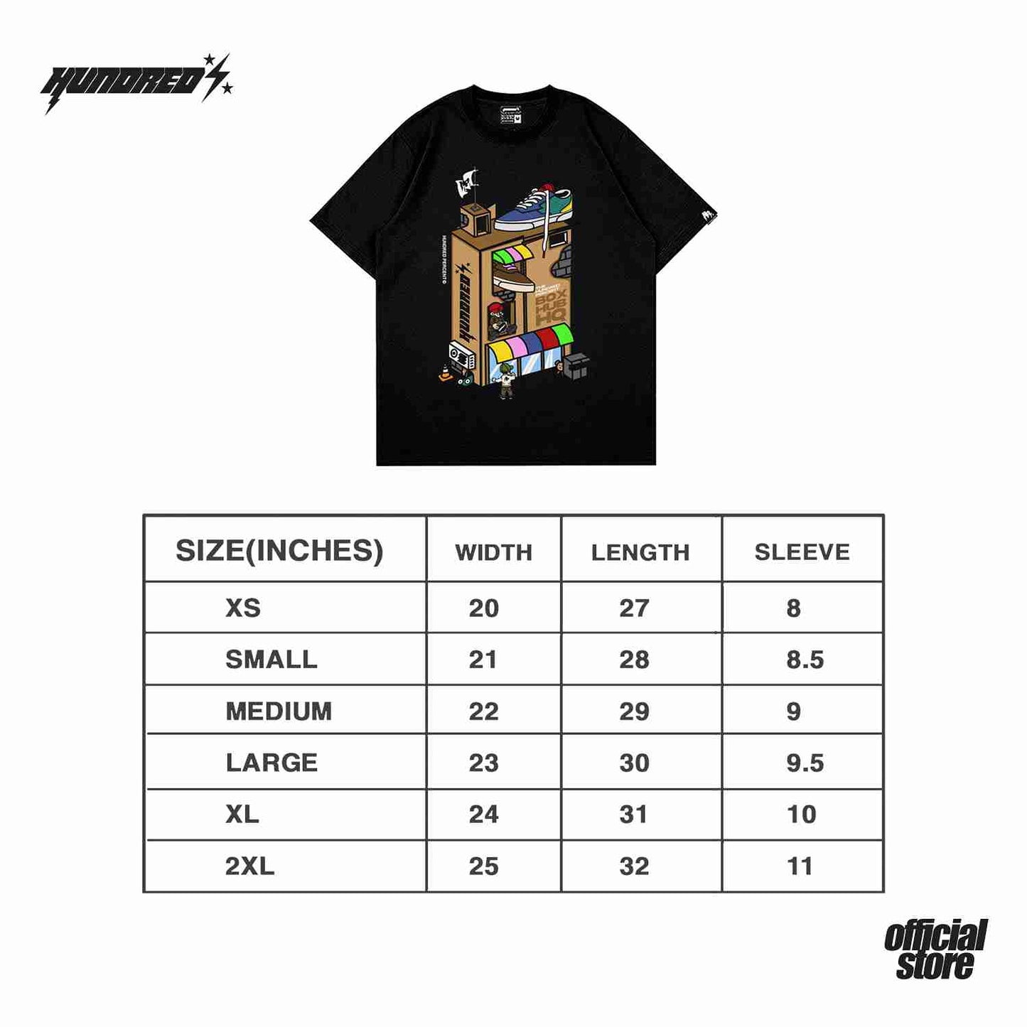 THP " BOX HUB TEE ( BLACK ) " THE HUNDRED PERCENT OFFICIAL STORE