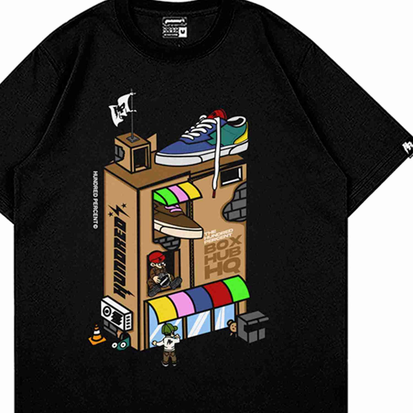 THP " BOX HUB TEE ( BLACK ) " THE HUNDRED PERCENT OFFICIAL STORE