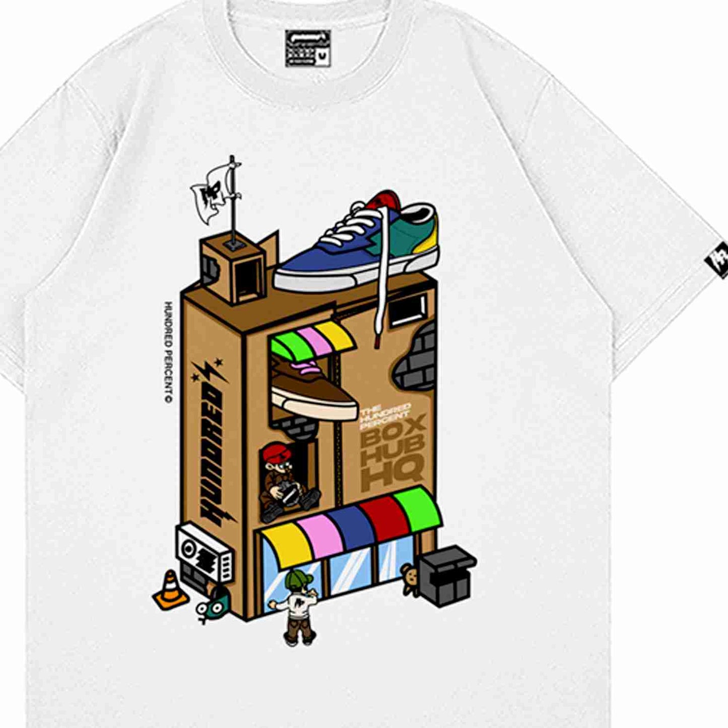 THP " BOX HUB TEE ( WHITE ) " THE HUNDRED PERCENT OFFICIAL STORE