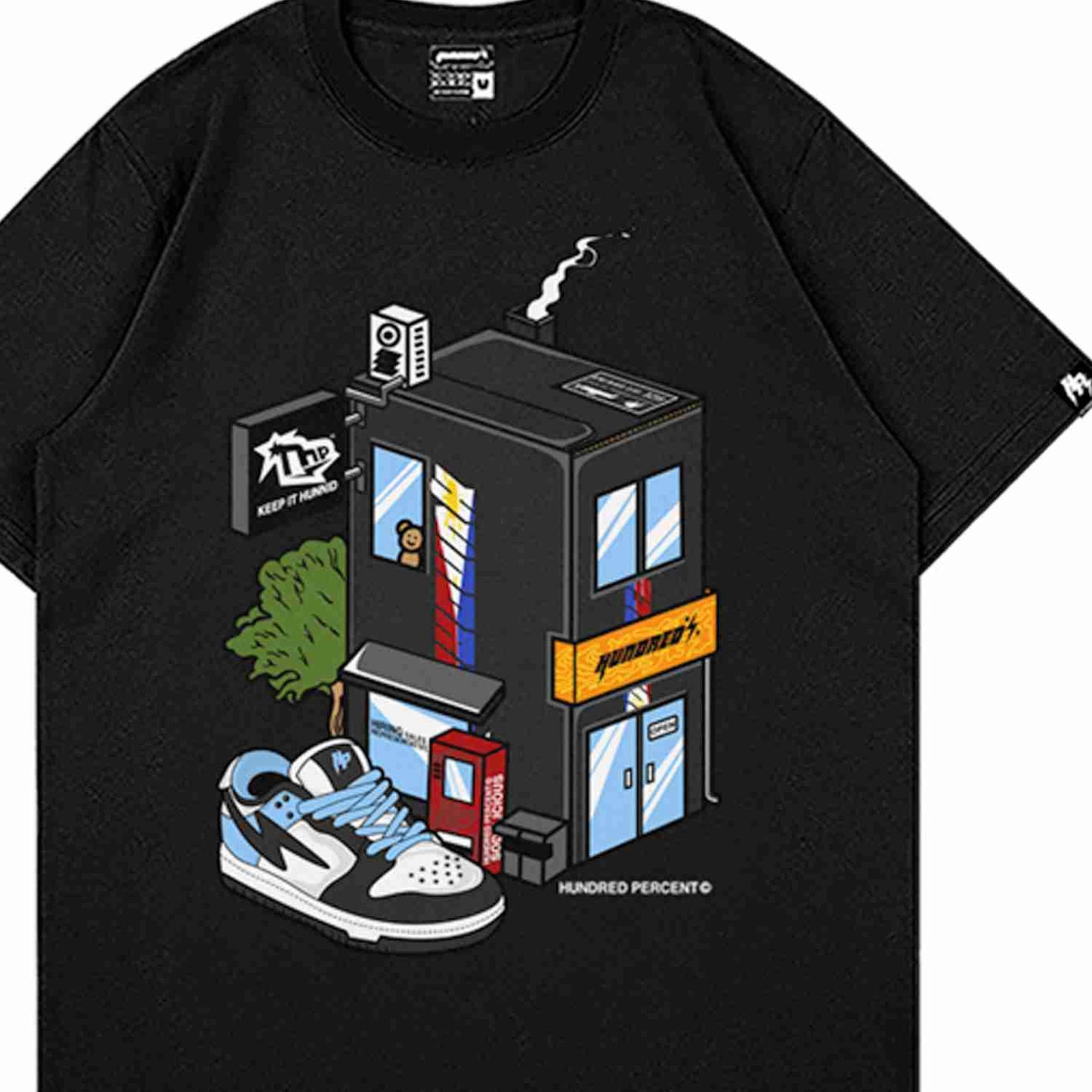 THP " OG BOX TEE ( BLACK ) " THE HUNDRED PERCENT OFFICIAL STORE