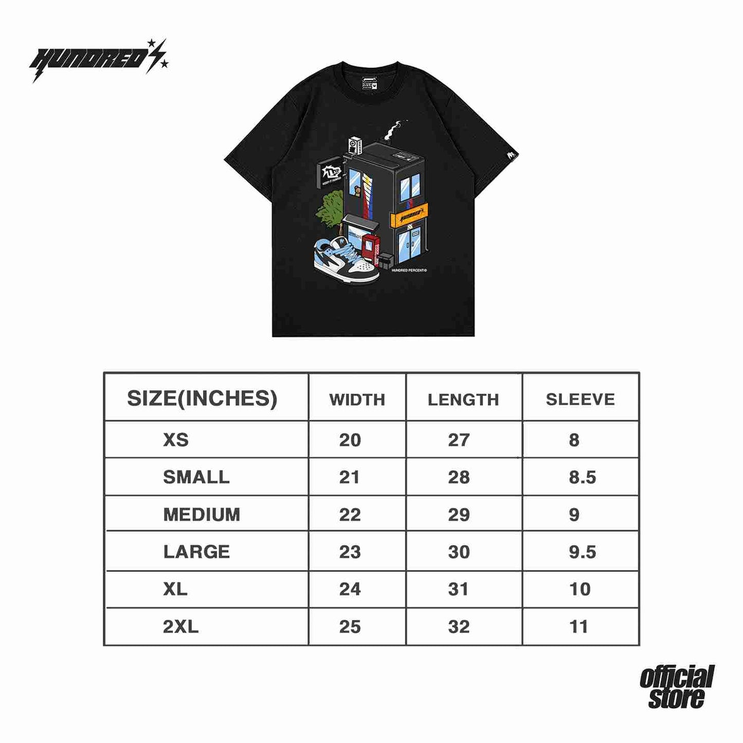 THP " OG BOX TEE ( BLACK ) " THE HUNDRED PERCENT OFFICIAL STORE