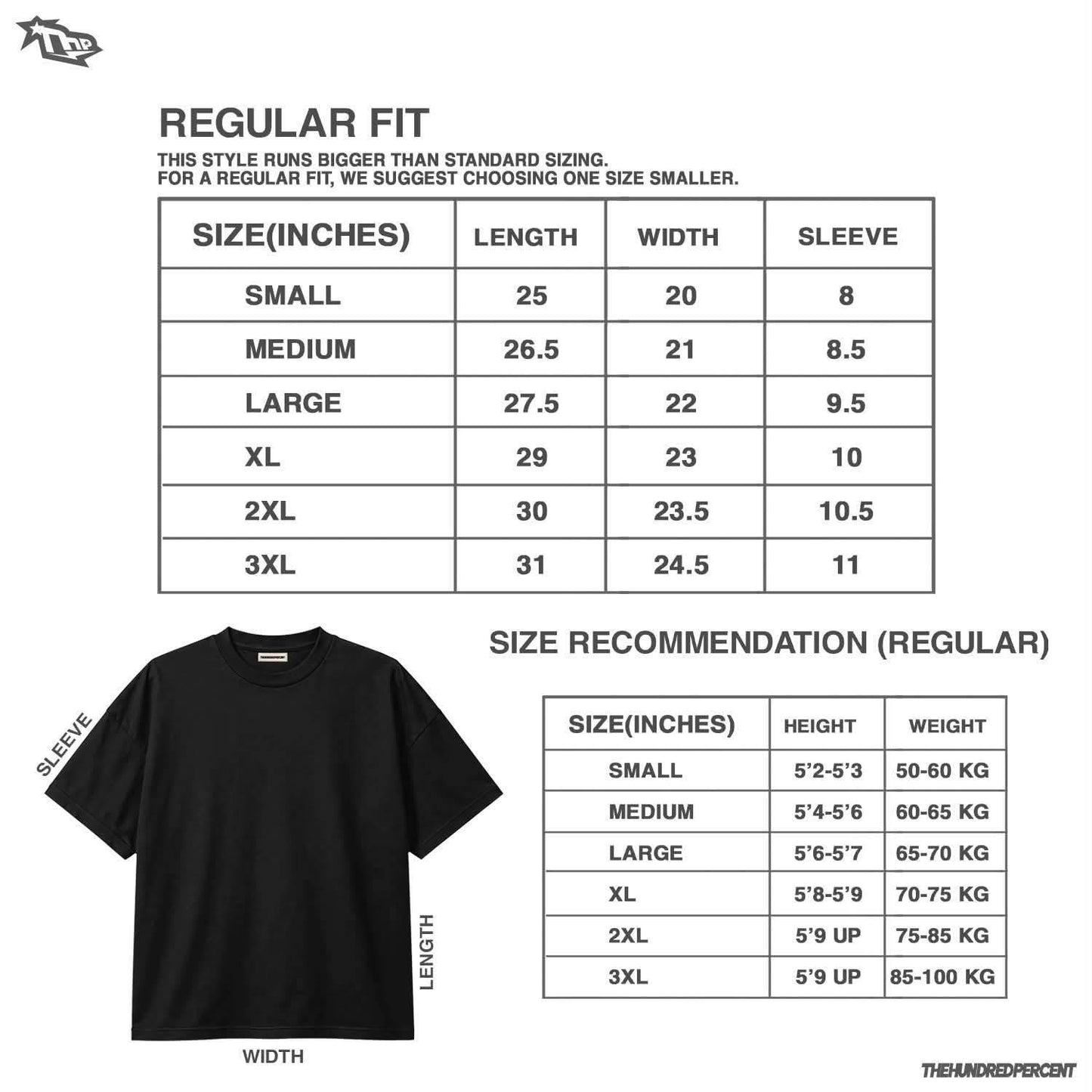 THE HUNDRED PERCENT "BOX LOGO" REGULAR FIT SHIRT