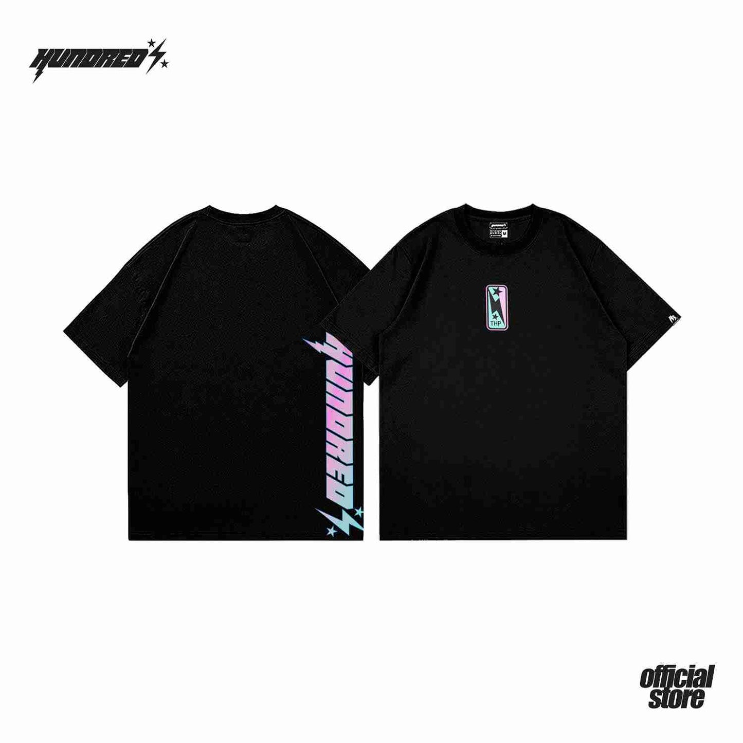 THP " GRADIENT SIDE SCRIPT BLACK " THE HUNDRED PERCENT OFFICIAL STORE