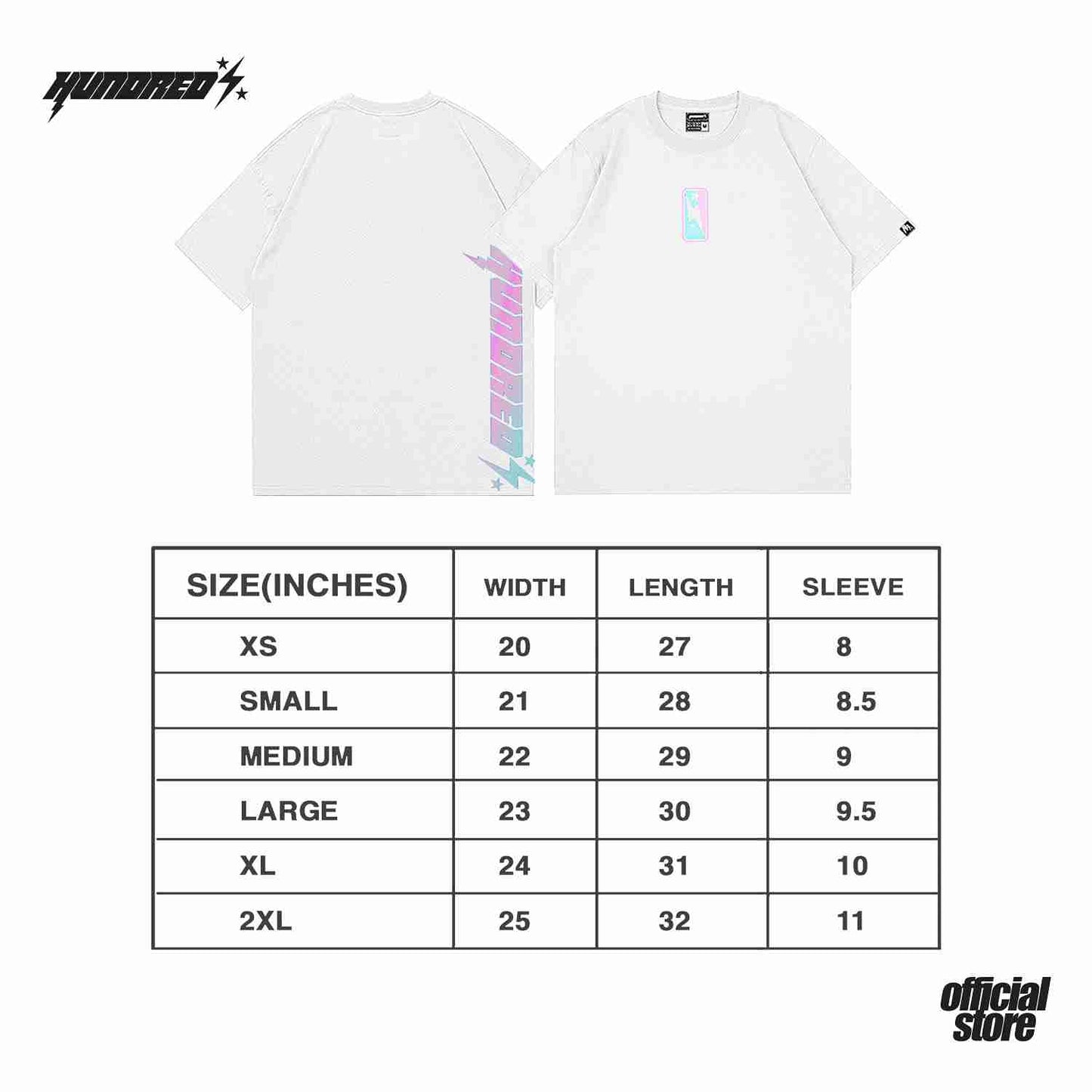 THP " GRADIENT SIDE SCRIPT WHITE " THE HUNDRED PERCENT OFFICIAL STORE