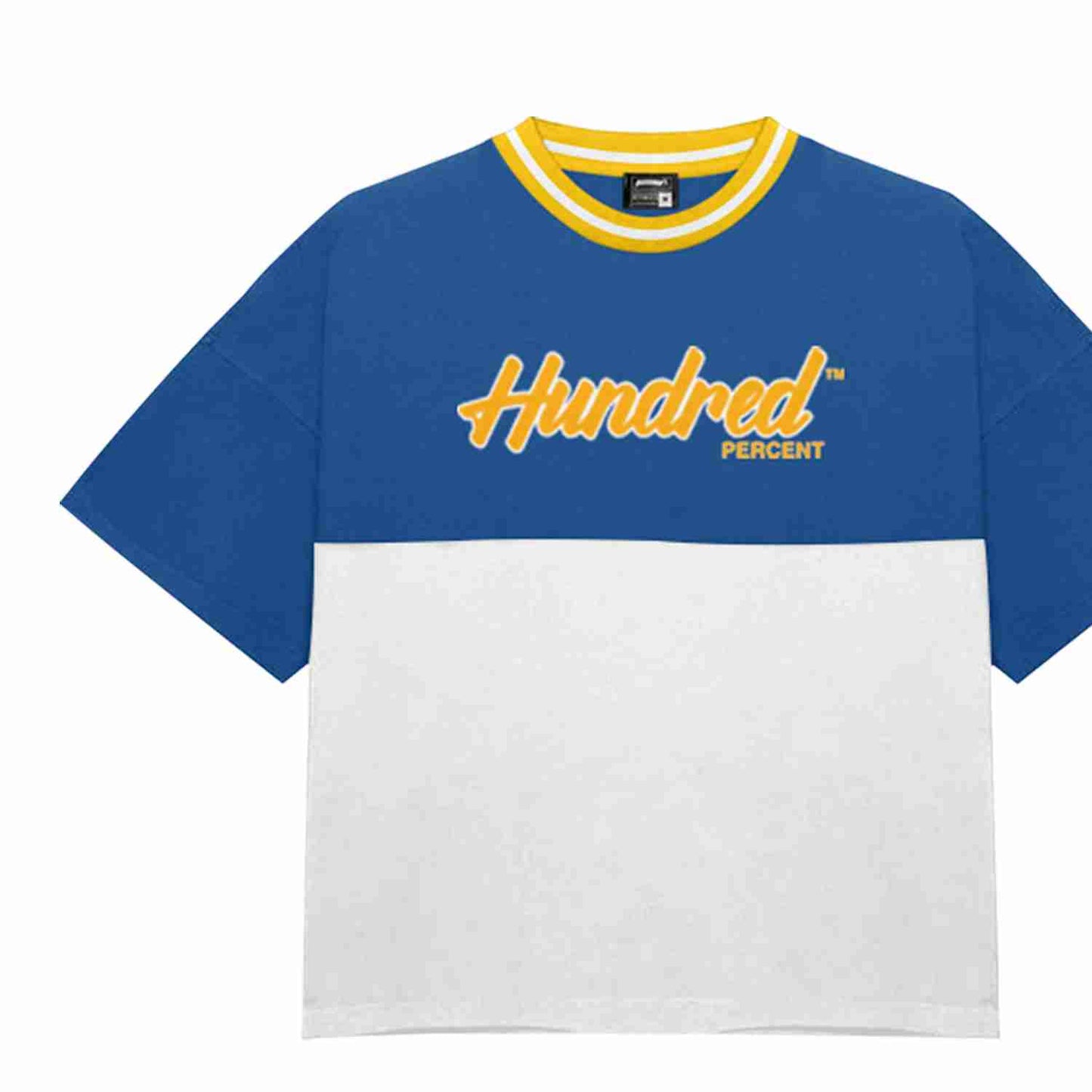 THE HUNDRED PERCENT 2TONE "BLUE" BOXY CROP