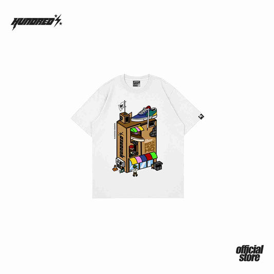 THP " BOX HUB TEE ( WHITE ) " THE HUNDRED PERCENT OFFICIAL STORE