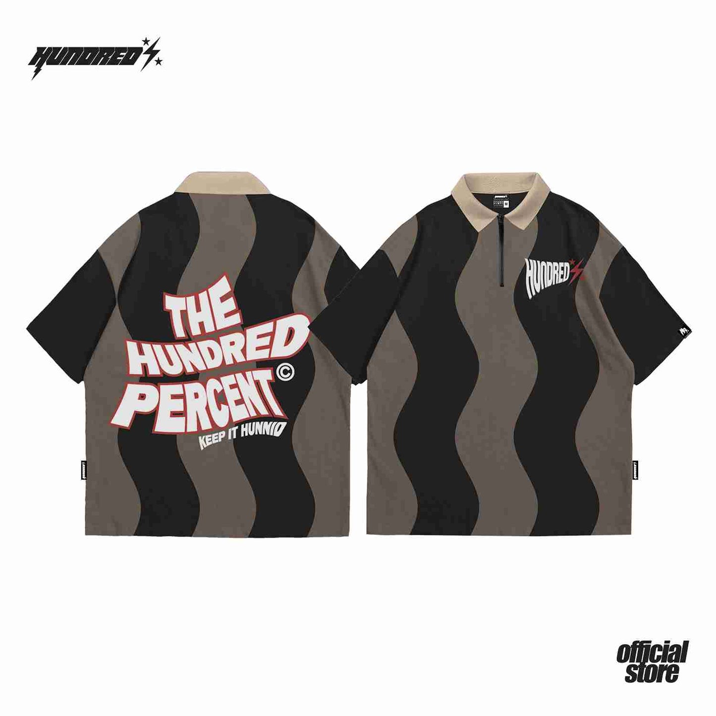 THP " WAVY WORK WEAR BOXY CROP POLO " THE HUNDRED PERCENT OFFICIAL STORE