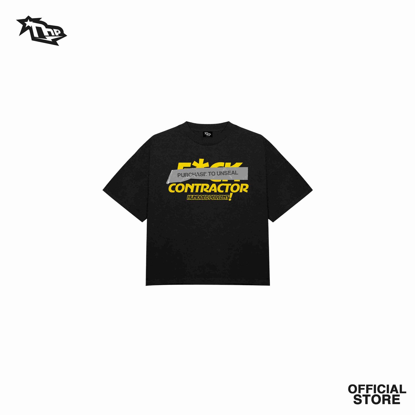THP "SCREW THE CONTRACTOR COLLECTION" BLACK, WHITE, CREAM, ORANGE " CROP BOX TEE " THE HUNDRED PERCENT OFFICIAL STORE