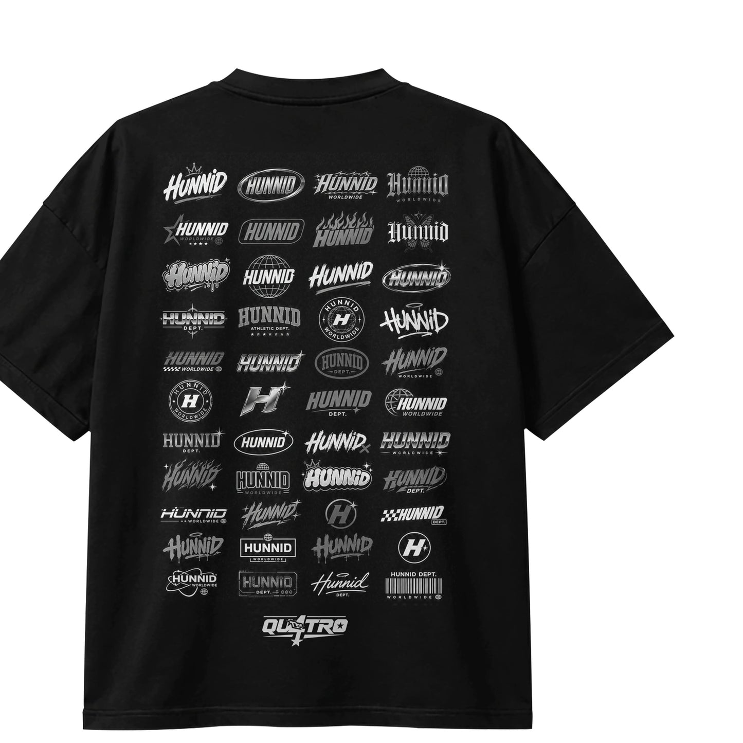 The Hundred Percent “MULTIPLE LOGO TEE” Regular Fit | Premium Graphic Tee | Premium DTF Print | Viral Tiktok Fashion