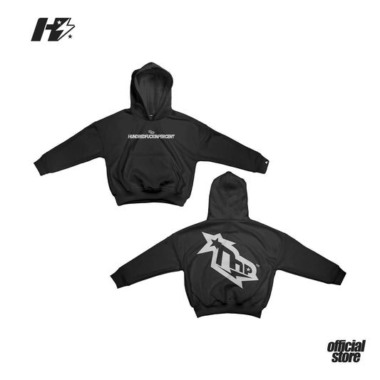 THEHUNDREDFCKNPERCENT HOODIE BLACK (CROP BOX)