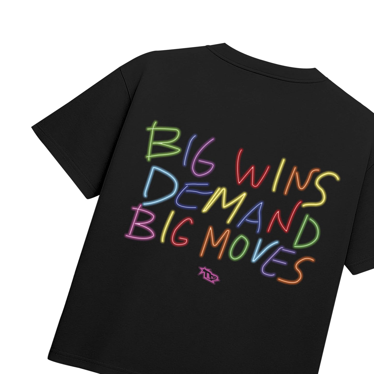 The Hundred Percent "Big Wins Demand Big Moves" BOxy Crop Shirt