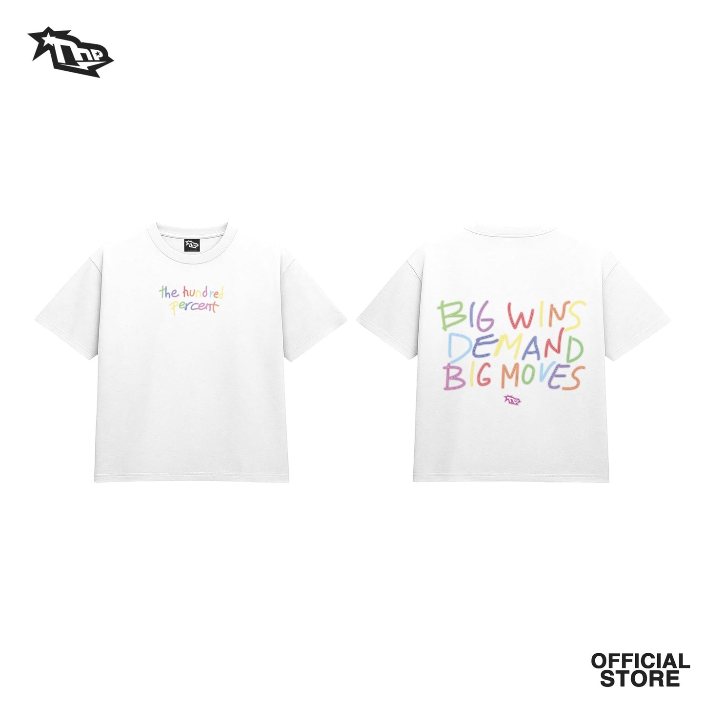 The Hundred Percent "Big Wins Demand Big Moves" BOxy Crop Shirt