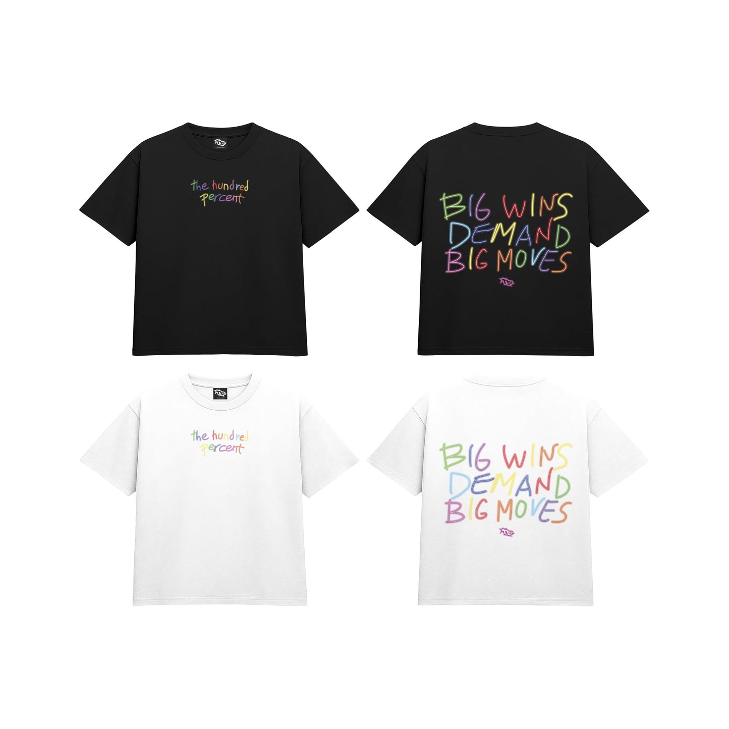 The Hundred Percent "Big Wins Demand Big Moves" BOxy Crop Shirt