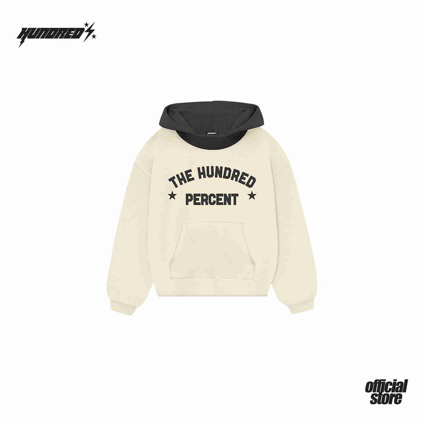 THP " ARC HOODIE CREAM/BLACK " THE HUNDRED PERCENT OFFICIAL STORE