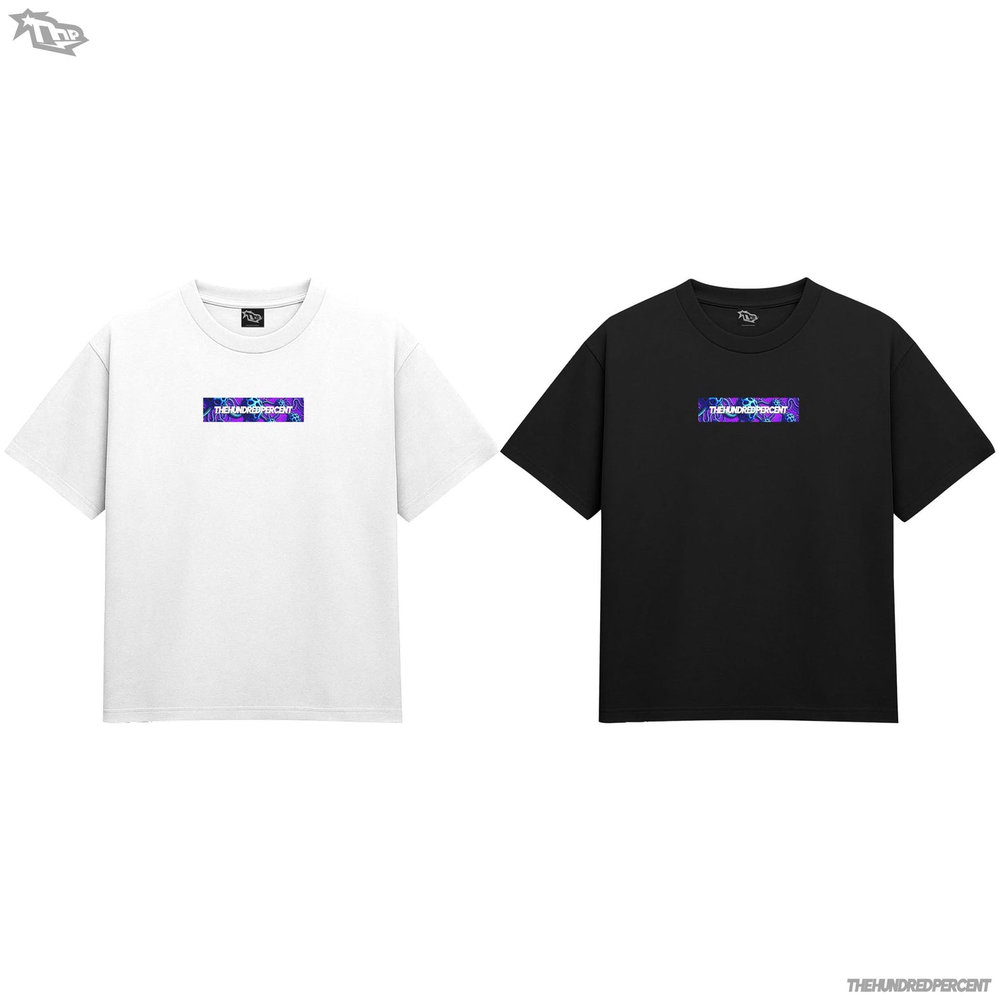 THE HUNDRED PERCENT "BOX LOGO" BOXY CROP SHIRT
