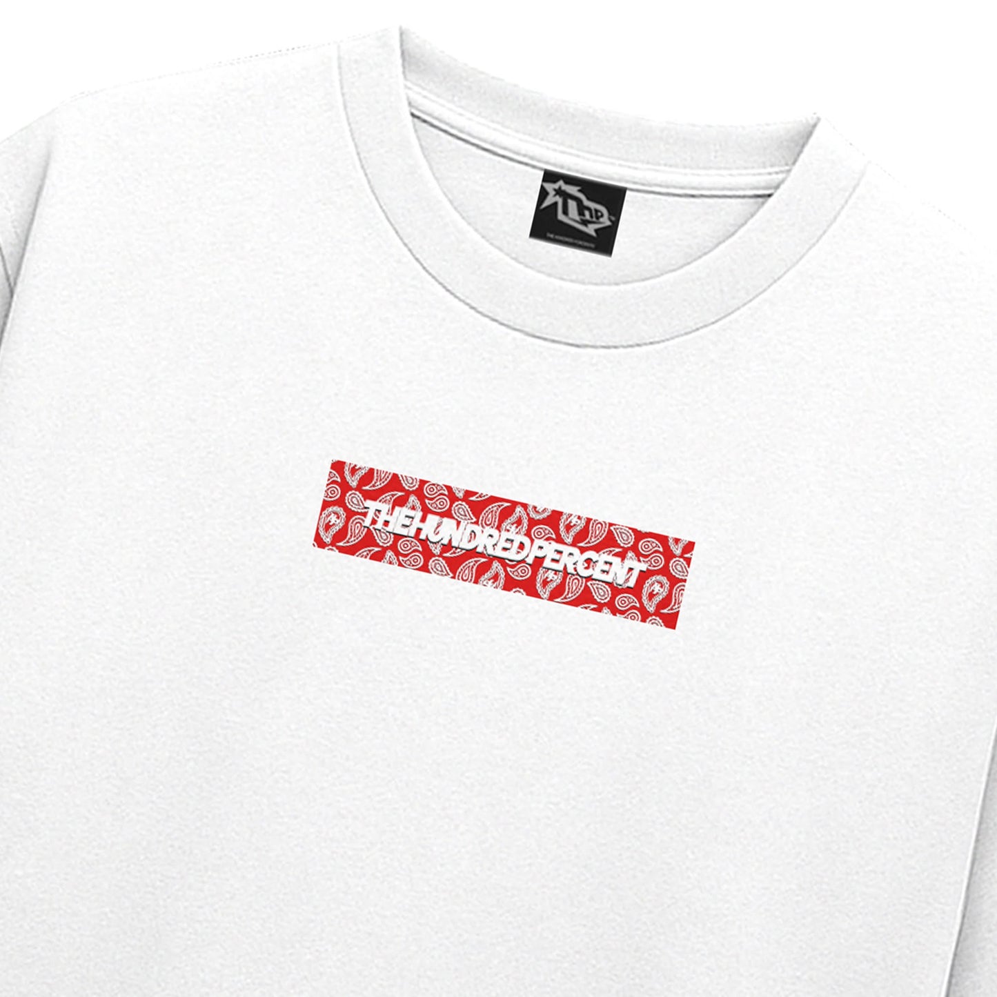 THE HUNDRED PERCENT "BOX LOGO" BOXY CROP SHIRT