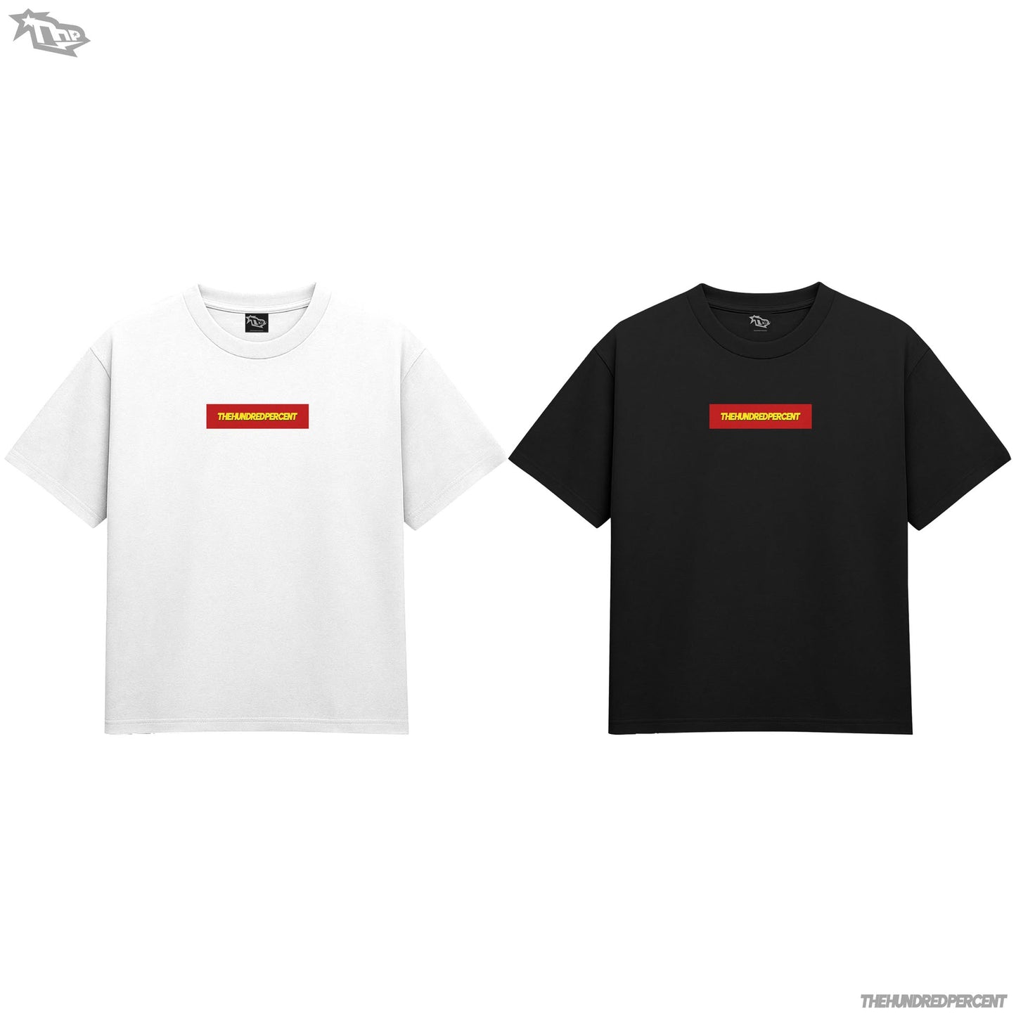 THE HUNDRED PERCENT "BOX LOGO" BOXY CROP SHIRT