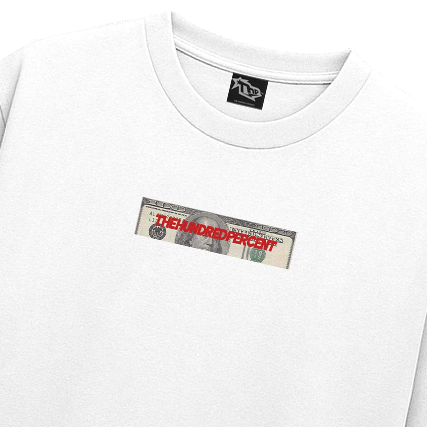 THE HUNDRED PERCENT "BOX LOGO" BOXY CROP SHIRT