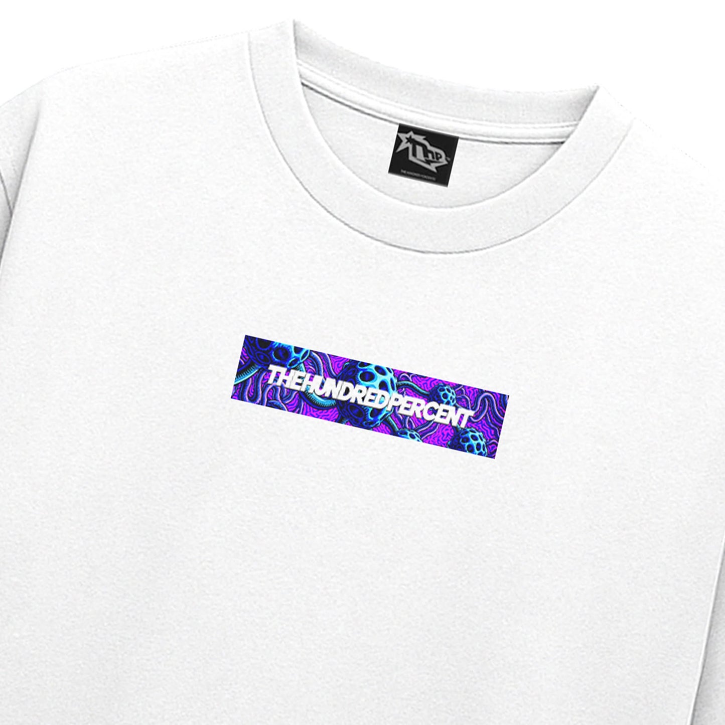 THE HUNDRED PERCENT "BOX LOGO" BOXY CROP SHIRT