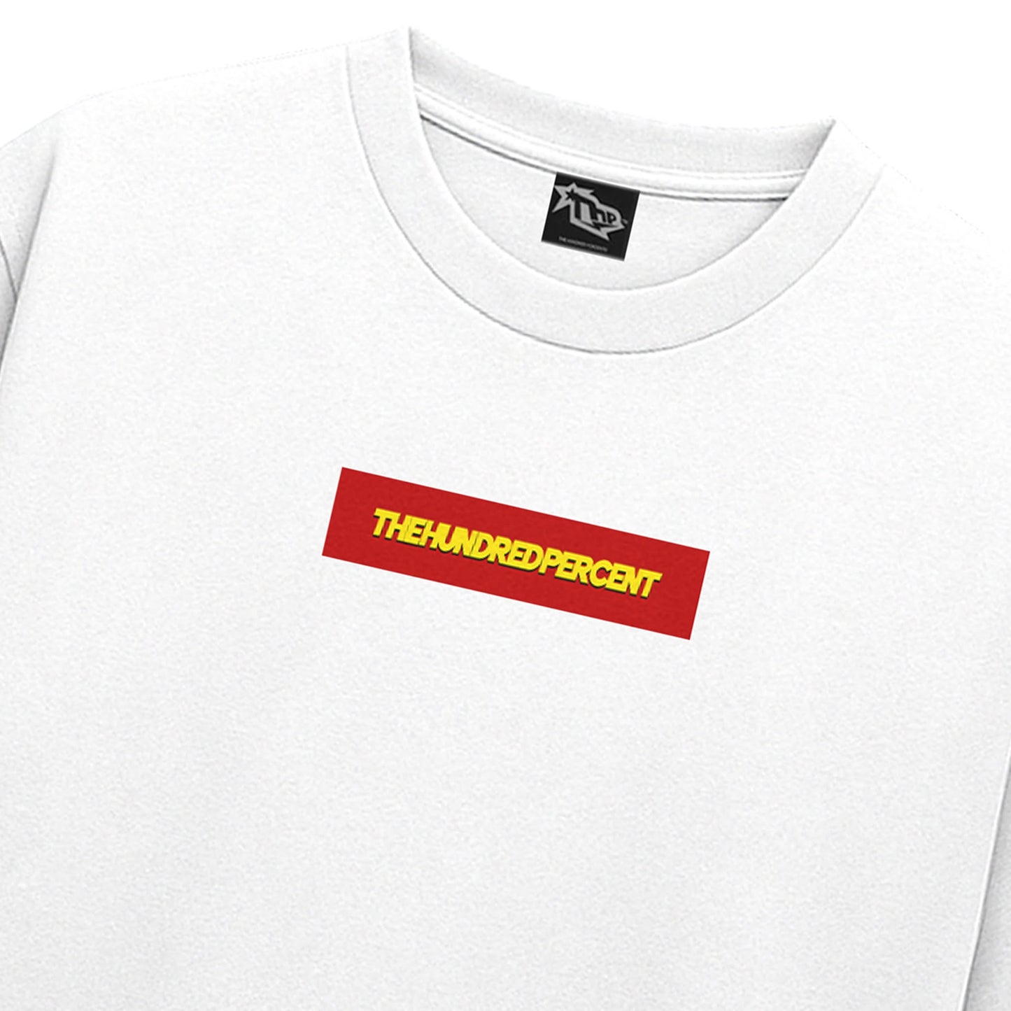 THE HUNDRED PERCENT "BOX LOGO" BOXY CROP SHIRT