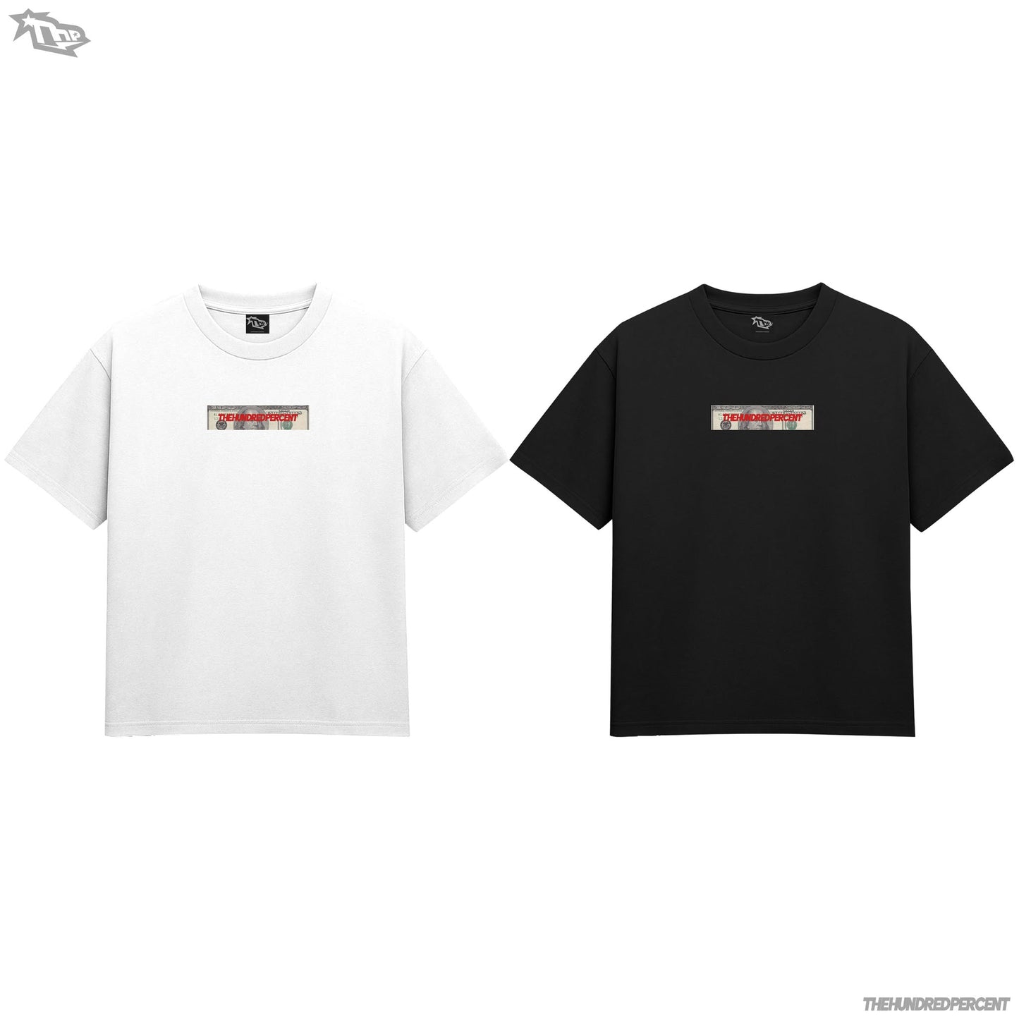 THE HUNDRED PERCENT "BOX LOGO" BOXY CROP SHIRT