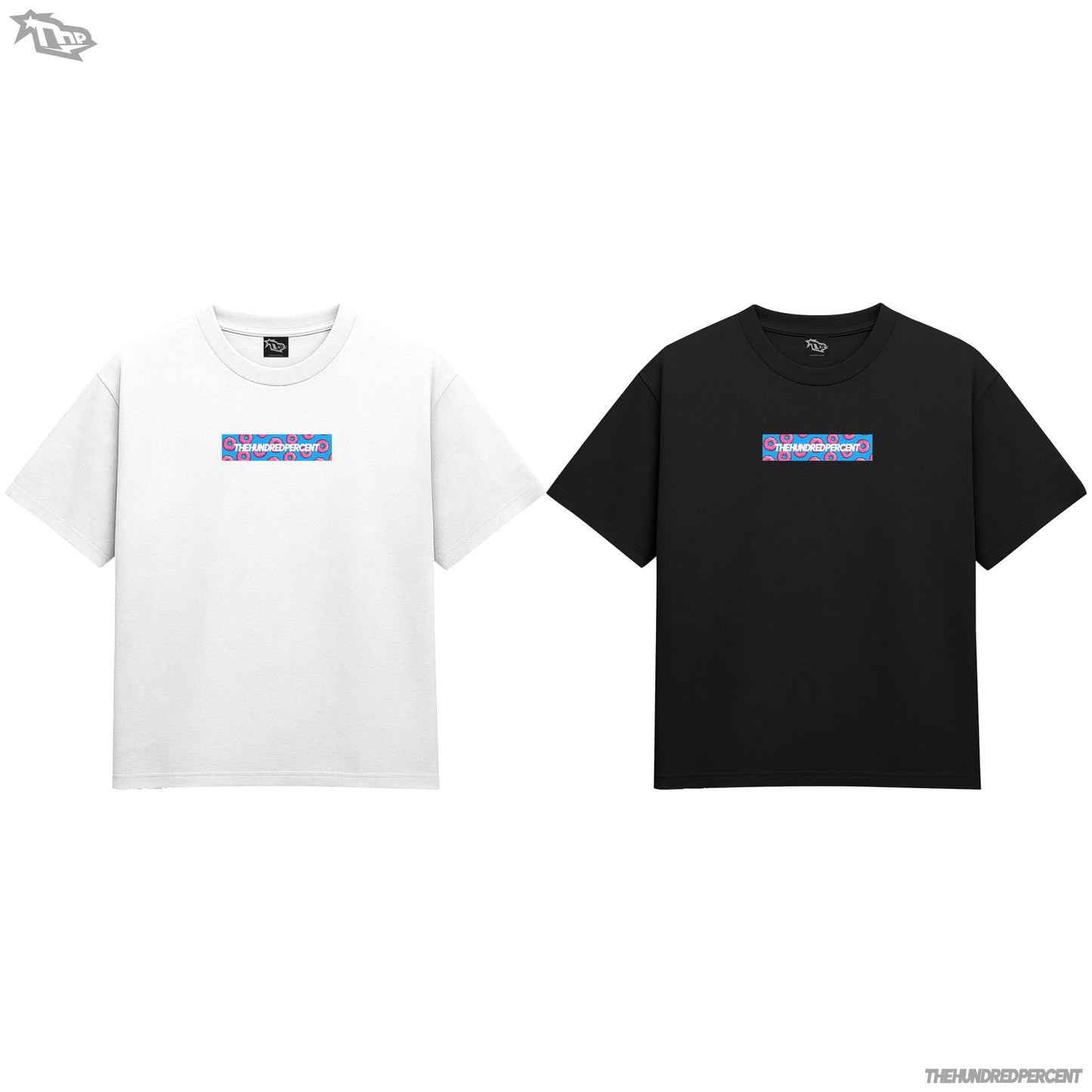 THE HUNDRED PERCENT "BOX LOGO" BOXY CROP SHIRT