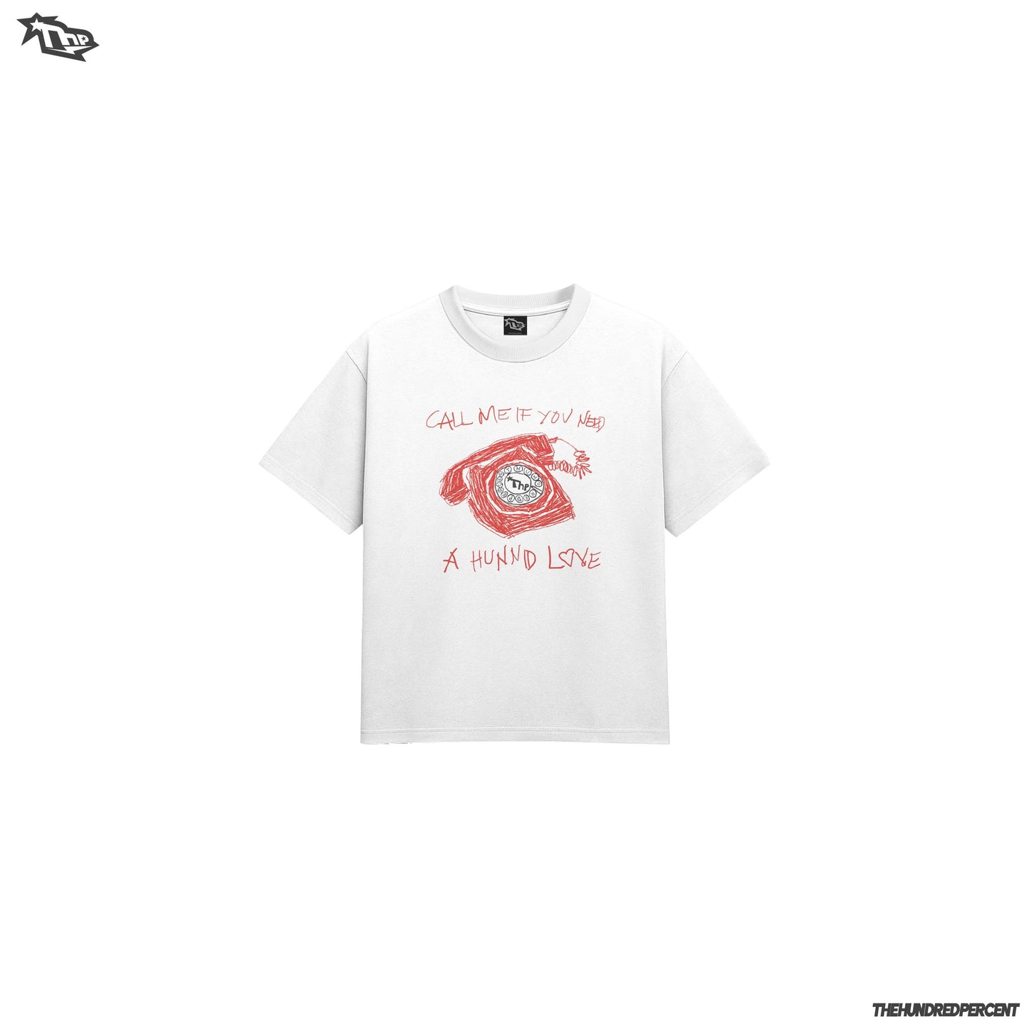 THE HUNDRED PERCENT "HUNNID LOVE SERIES" high quality men’s shirt boxy fit viral  trendy tee