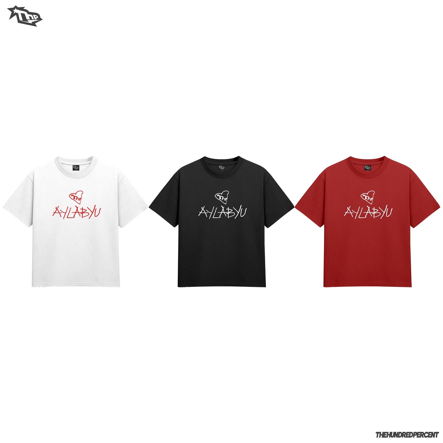 THE HUNDRED PERCENT "HUNNID LOVE SERIES" high quality men’s shirt boxy fit viral  trendy tee