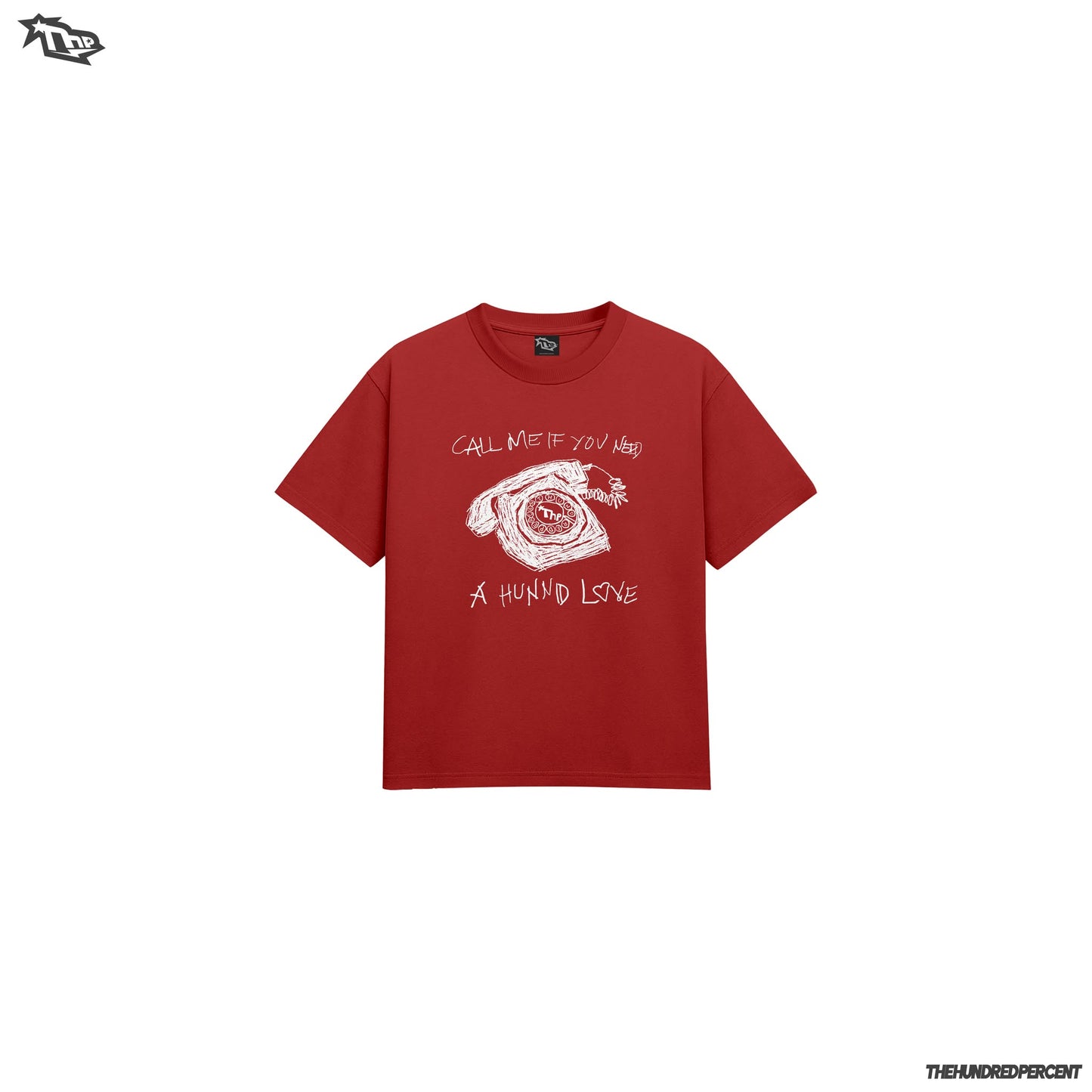 THE HUNDRED PERCENT "HUNNID LOVE SERIES" high quality men’s shirt boxy fit viral  trendy tee