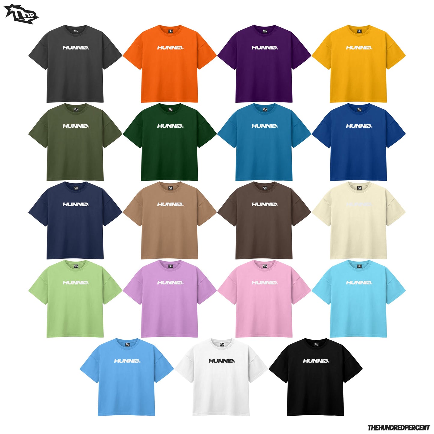 THE HUNDRED PERCENT "BASIC LOGO"  high quality men’s shirt boxy fit viral tiktok trendy tee