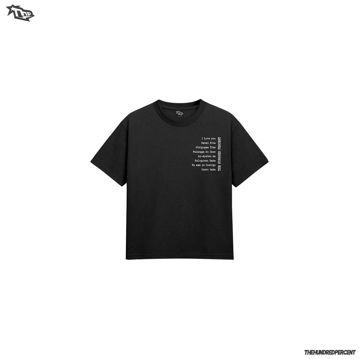 THE HUNDRED PERCENT "HUNNID LOVE SERIES" high quality men’s shirt boxy fit viral  trendy tee