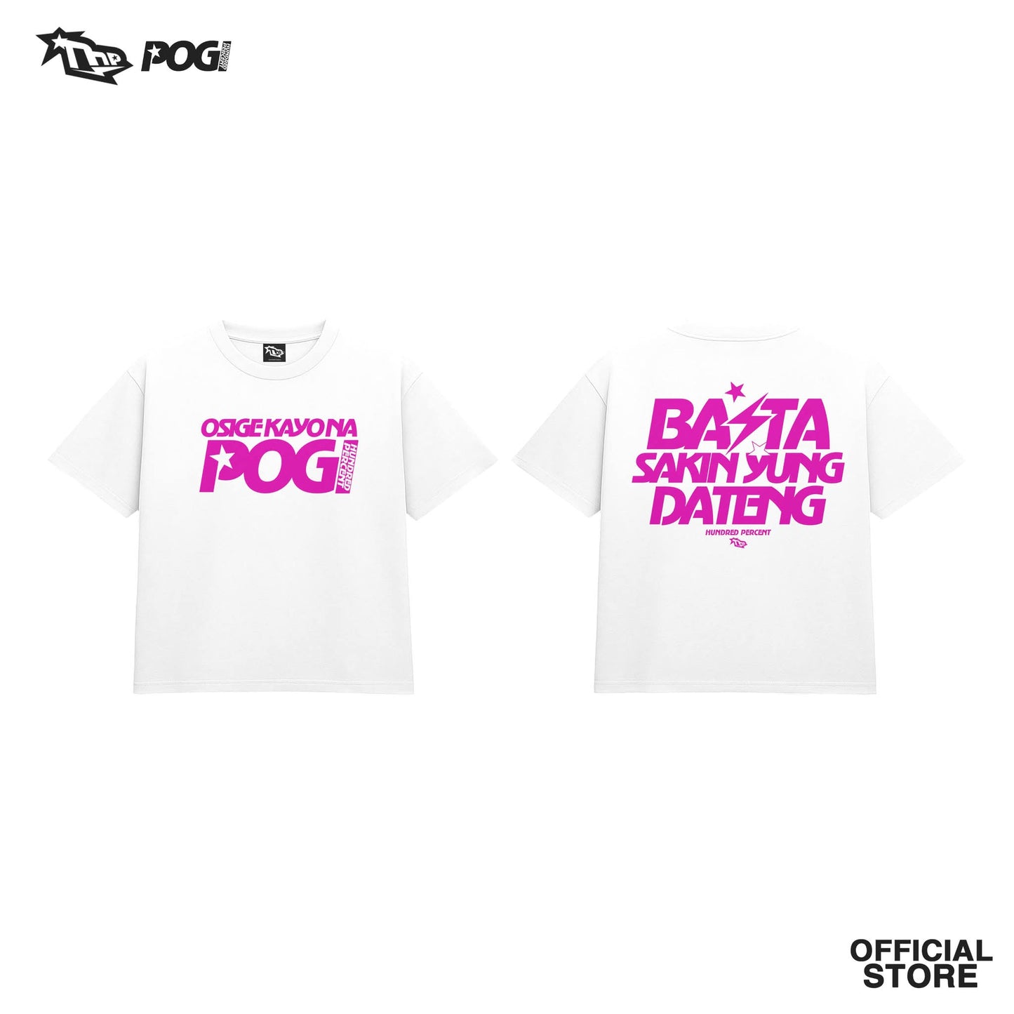 THE HUNDRED PERCENT X Paul N Ballin Shirt Pogi (White/pink)And (Black/Blue)