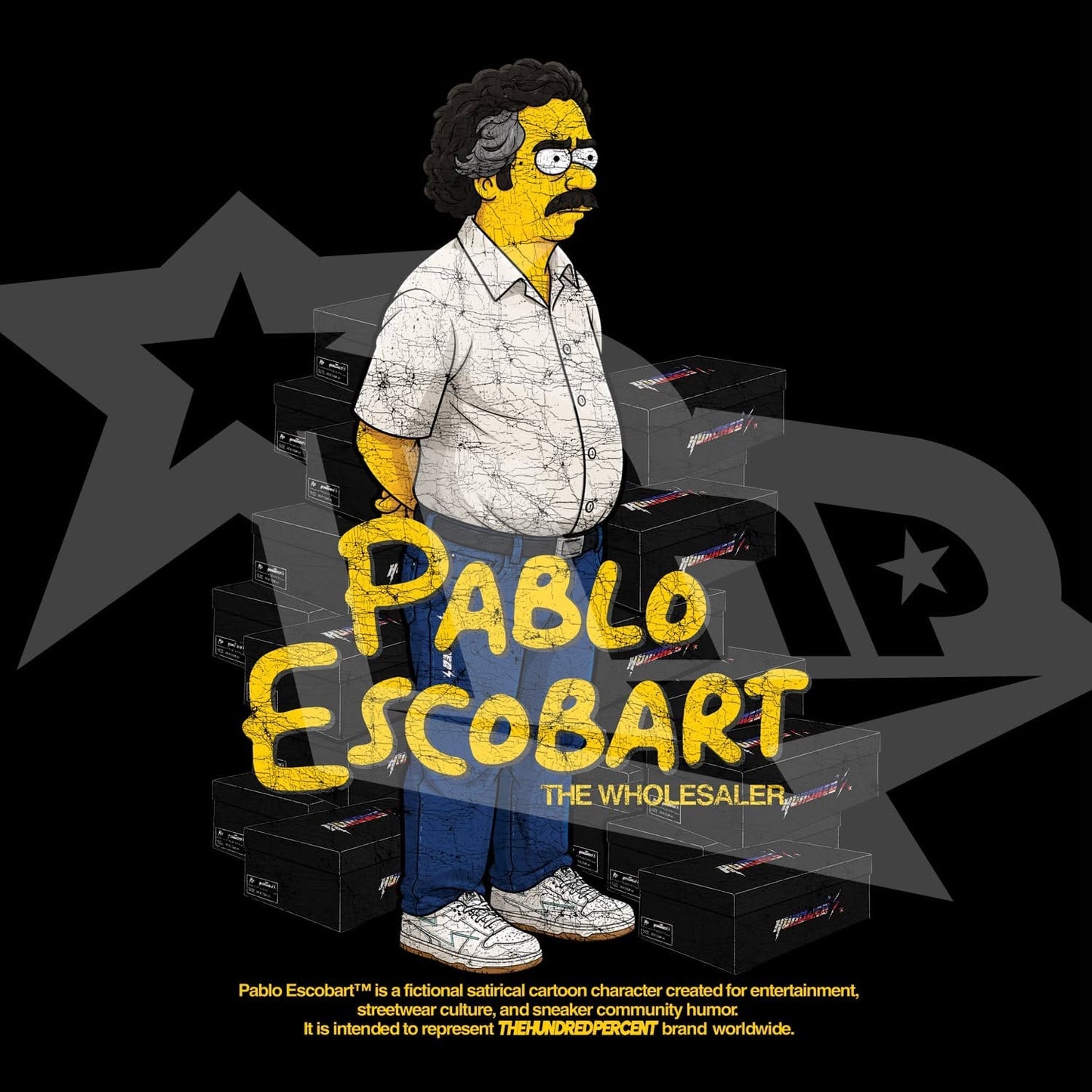 "THE HUNDRED PERCENT" Escobart • The Wholesaler-Crewneck TikTok Viral  • Vintage Graphiv Tee  • Trending Now • Must Have • Streetwear PH • Fashion Trend