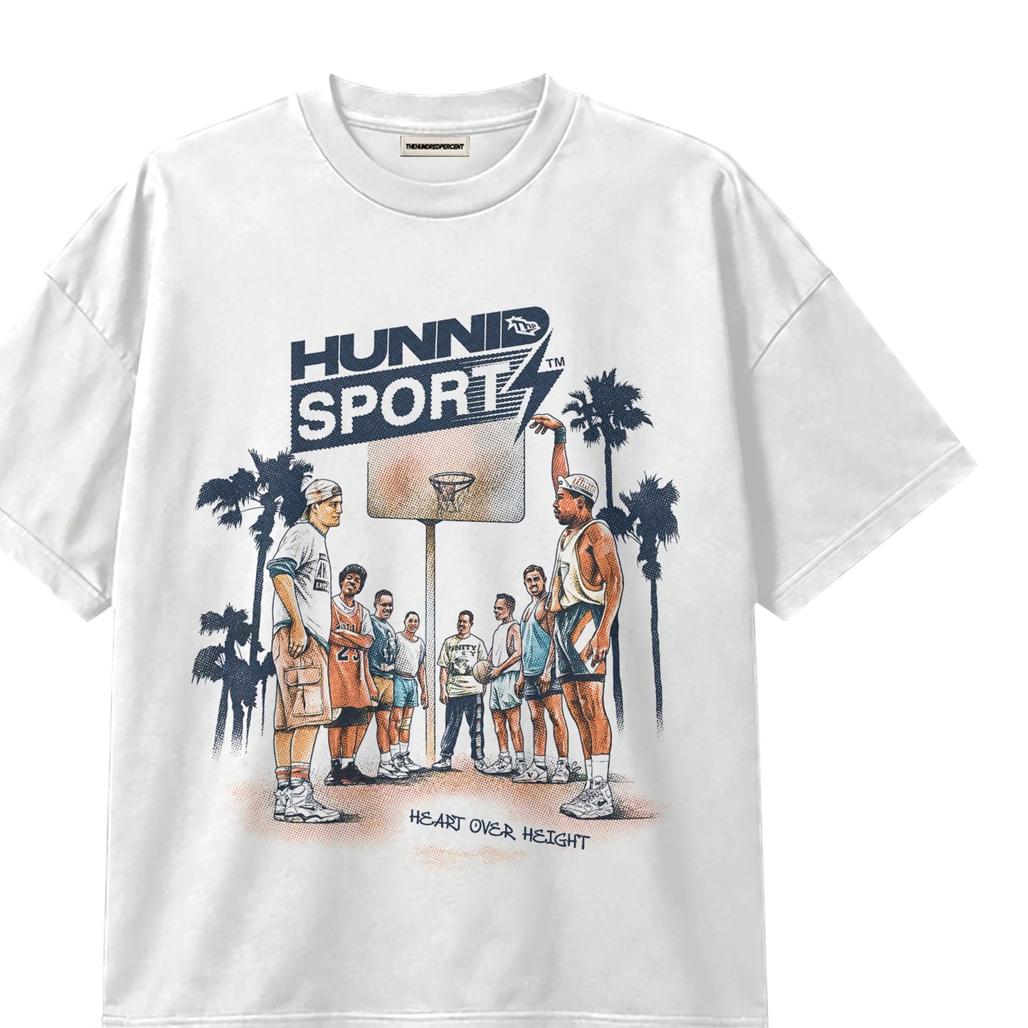 "THE HUNDRED PERCENT "(TROPICAL HOOPS)Basketball Shirt • Basketball Tee • Hoops Life • Court Ready