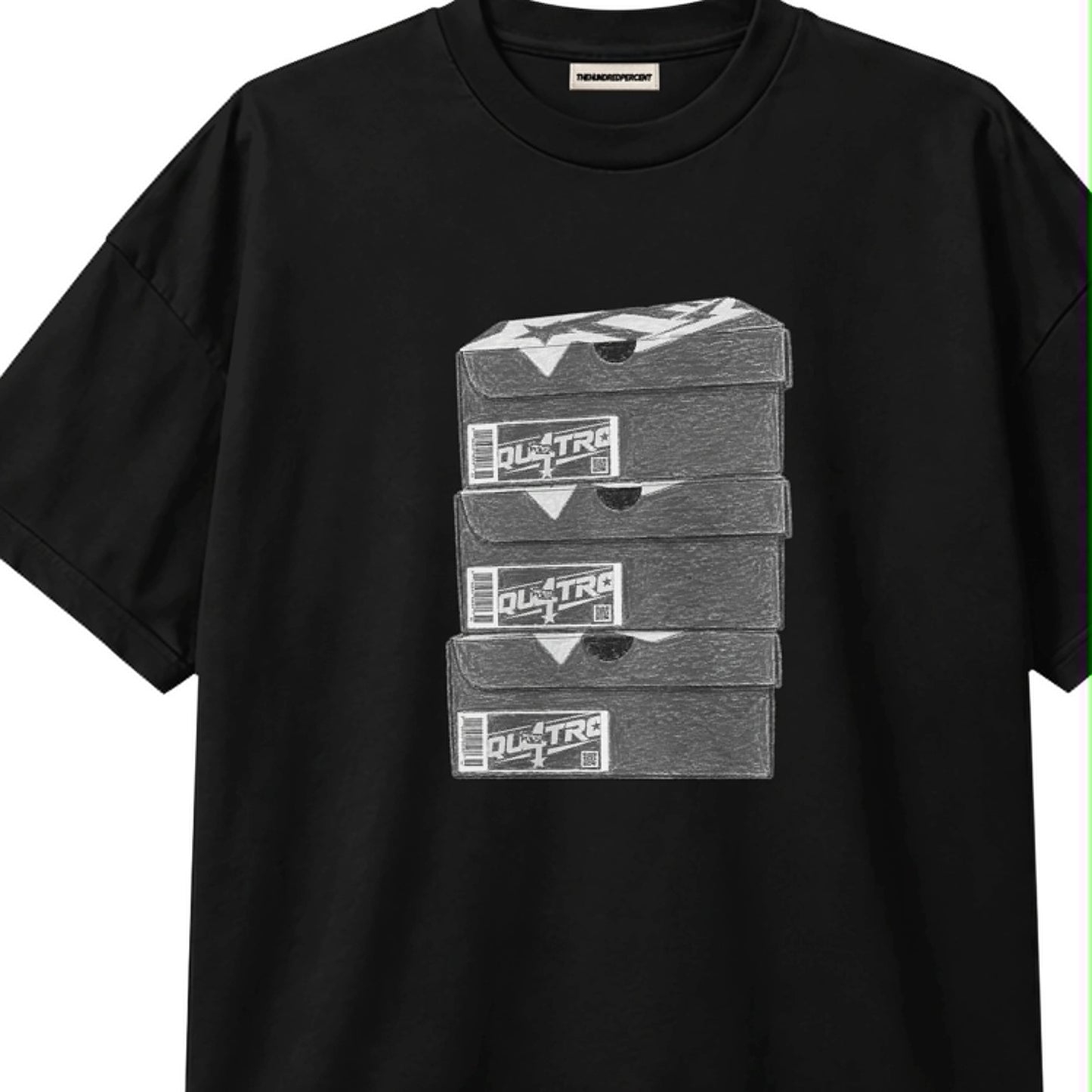 The Hundred Percent “SHOE BOX QUATRO” Regular Fit | Premium Graphic Tee | Premium DTF Print