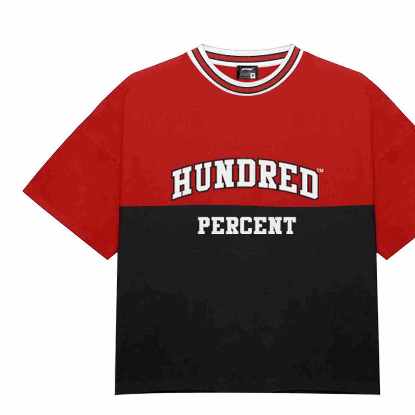 THE HUNDRED PERCENT 2TONE "RED" BOXY CROP