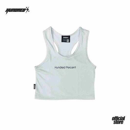 THP ( BASIC CROP TANK TOP ) " WHITE " THE HUNDRED PERCENT OFFICIAL STORE