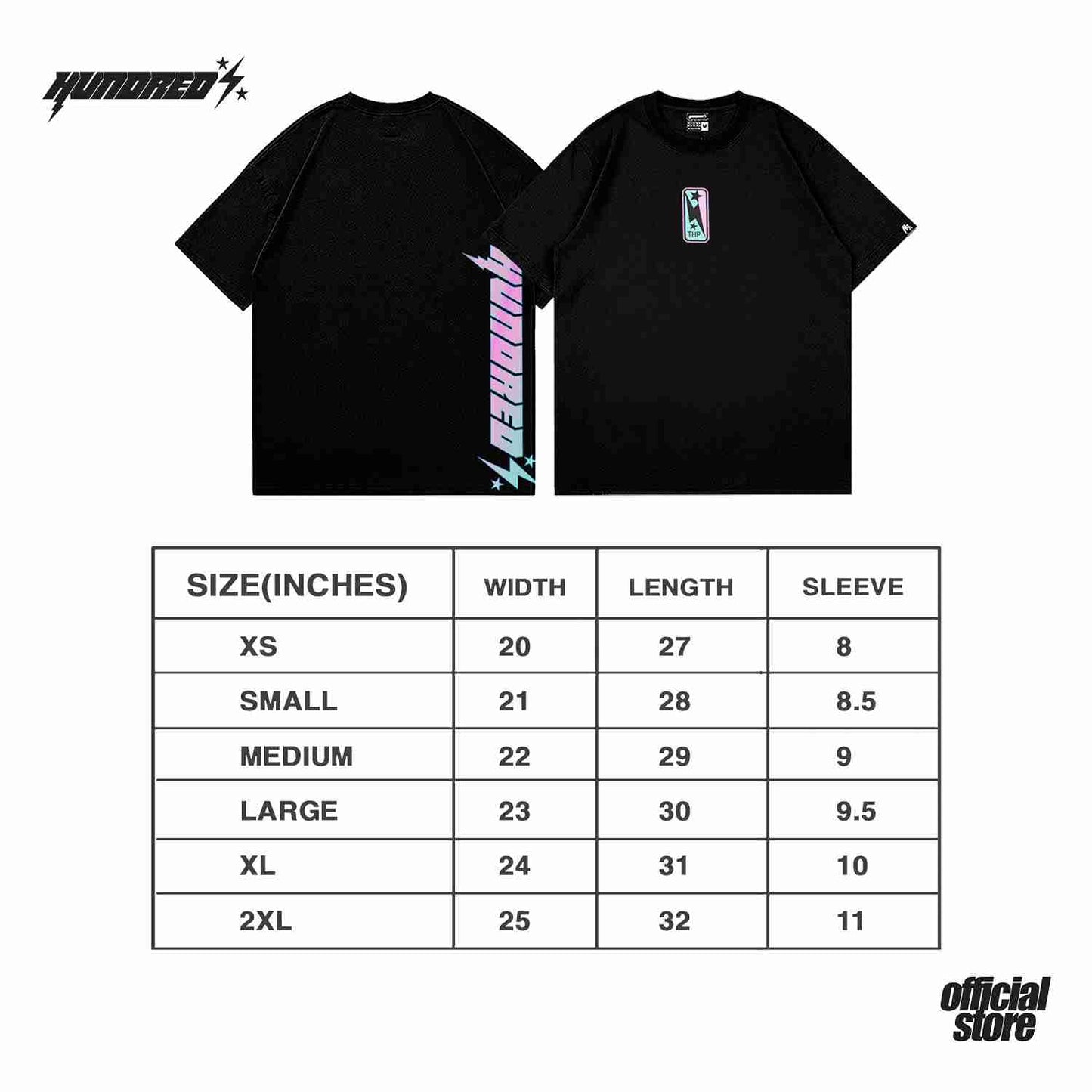 THP " GRADIENT SIDE SCRIPT BLACK " THE HUNDRED PERCENT OFFICIAL STORE