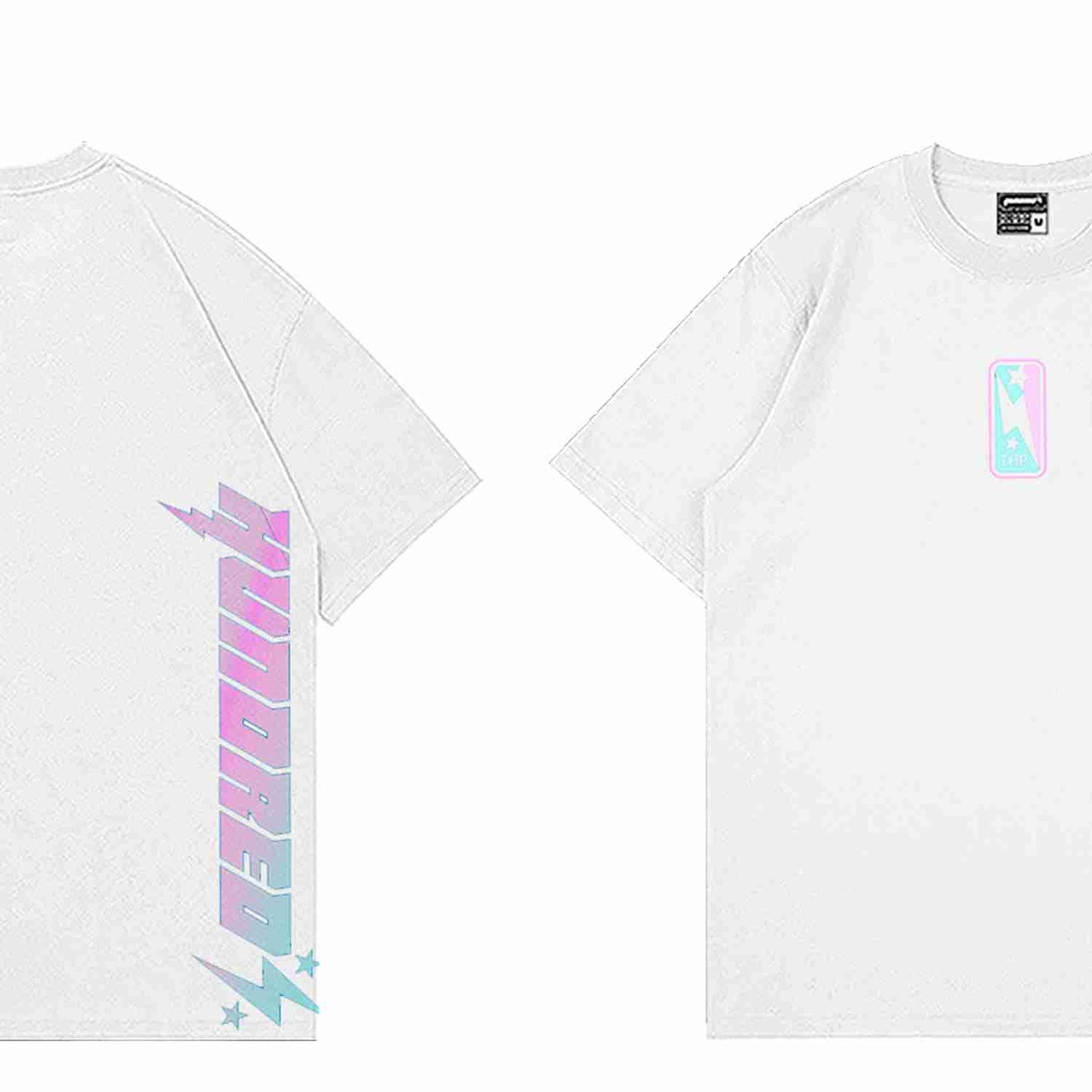THP " GRADIENT SIDE SCRIPT WHITE " THE HUNDRED PERCENT OFFICIAL STORE