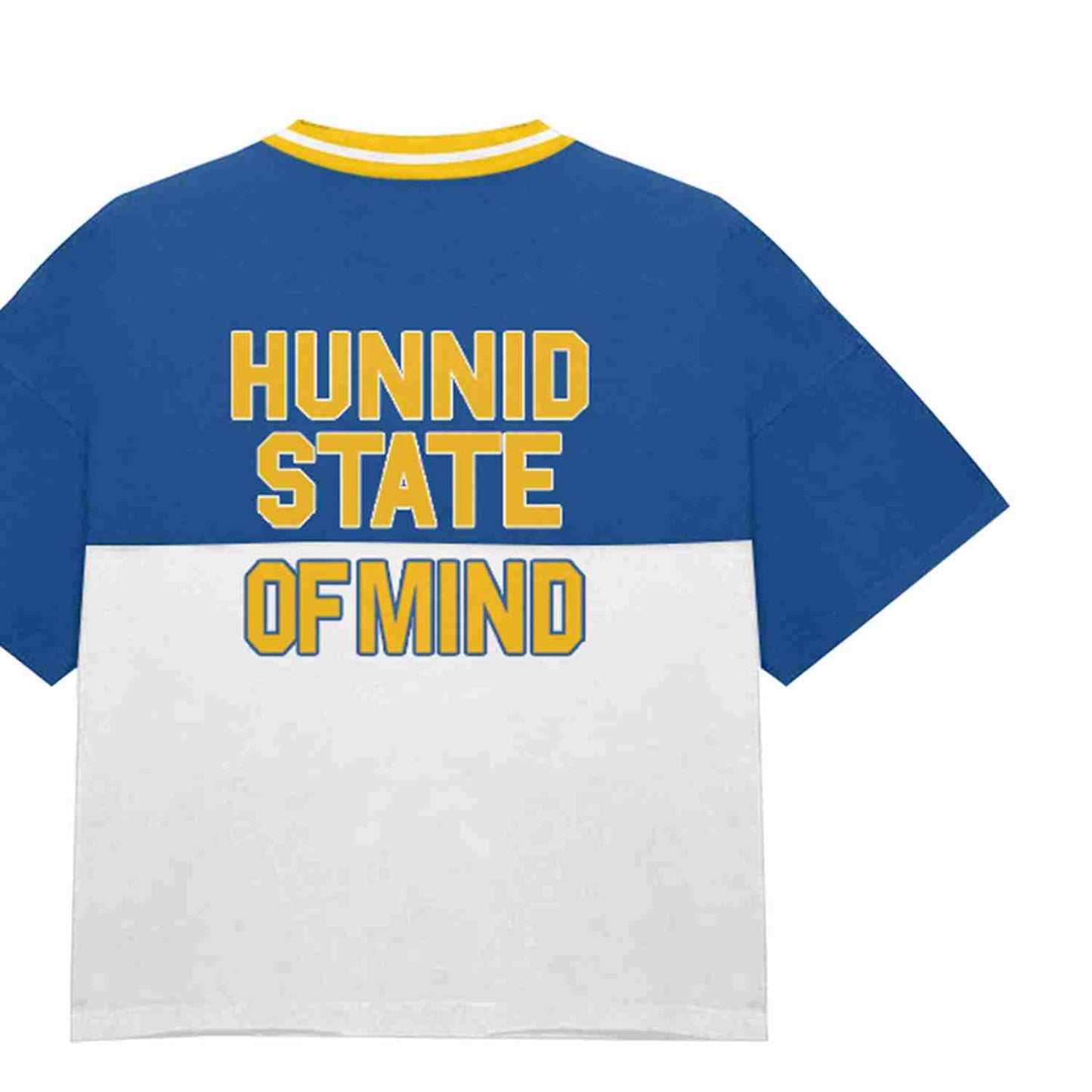 THE HUNDRED PERCENT 2TONE "BLUE" BOXY CROP