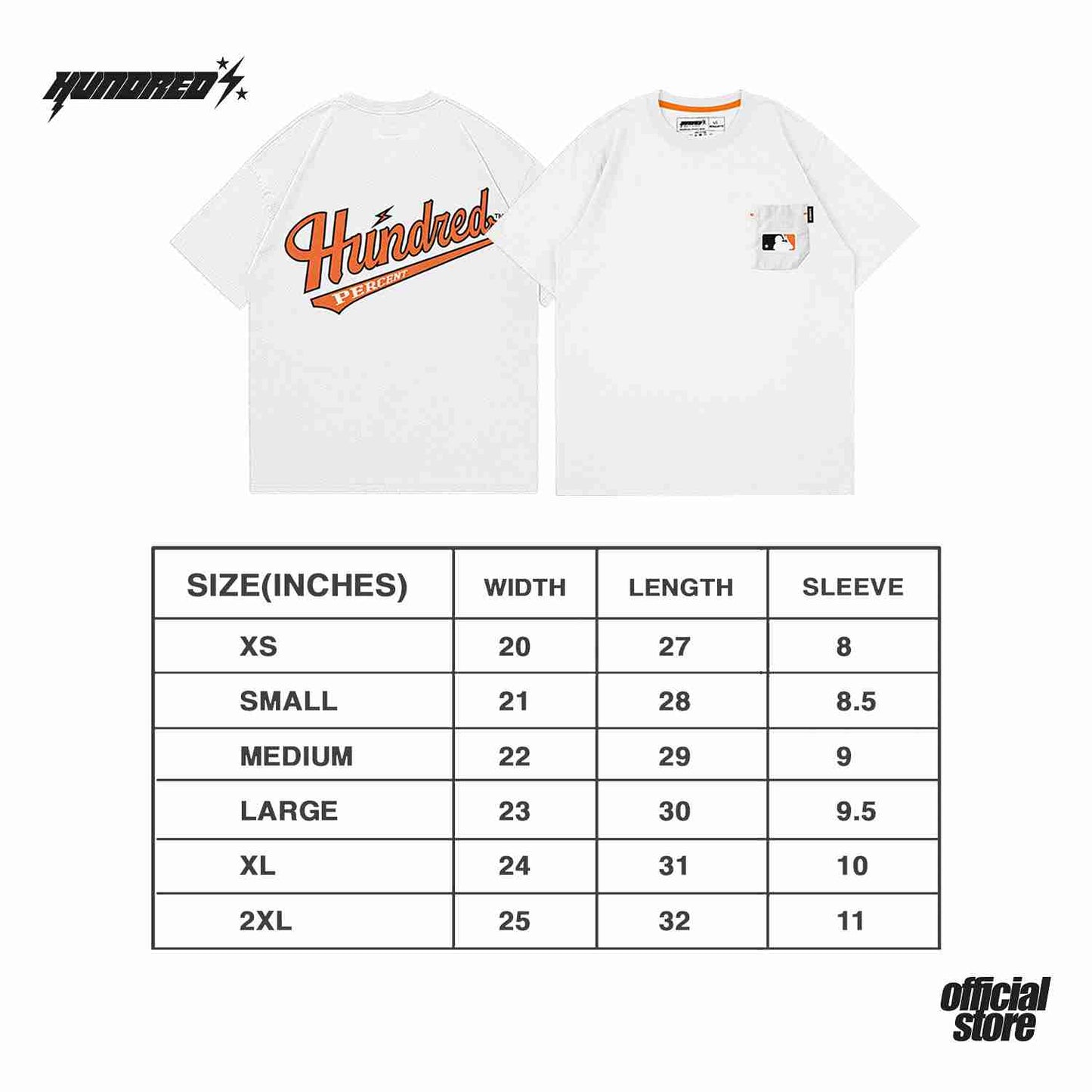 THP " LEAGUE COLLECTION " ( WHITE ) THE HUNDRED PERCENT OFFICIAL STORE