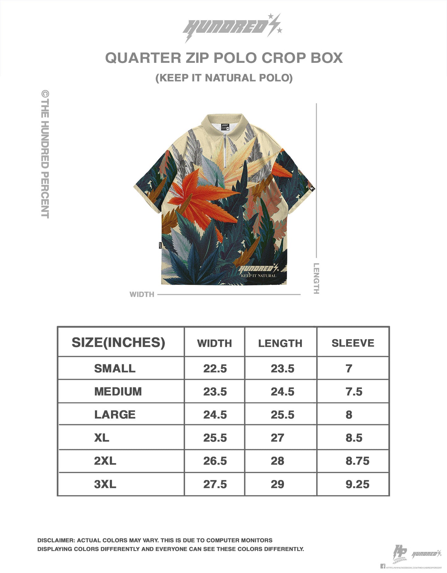 The Hundred Percent ( Keep It Natural ) Polo Boxy Crop