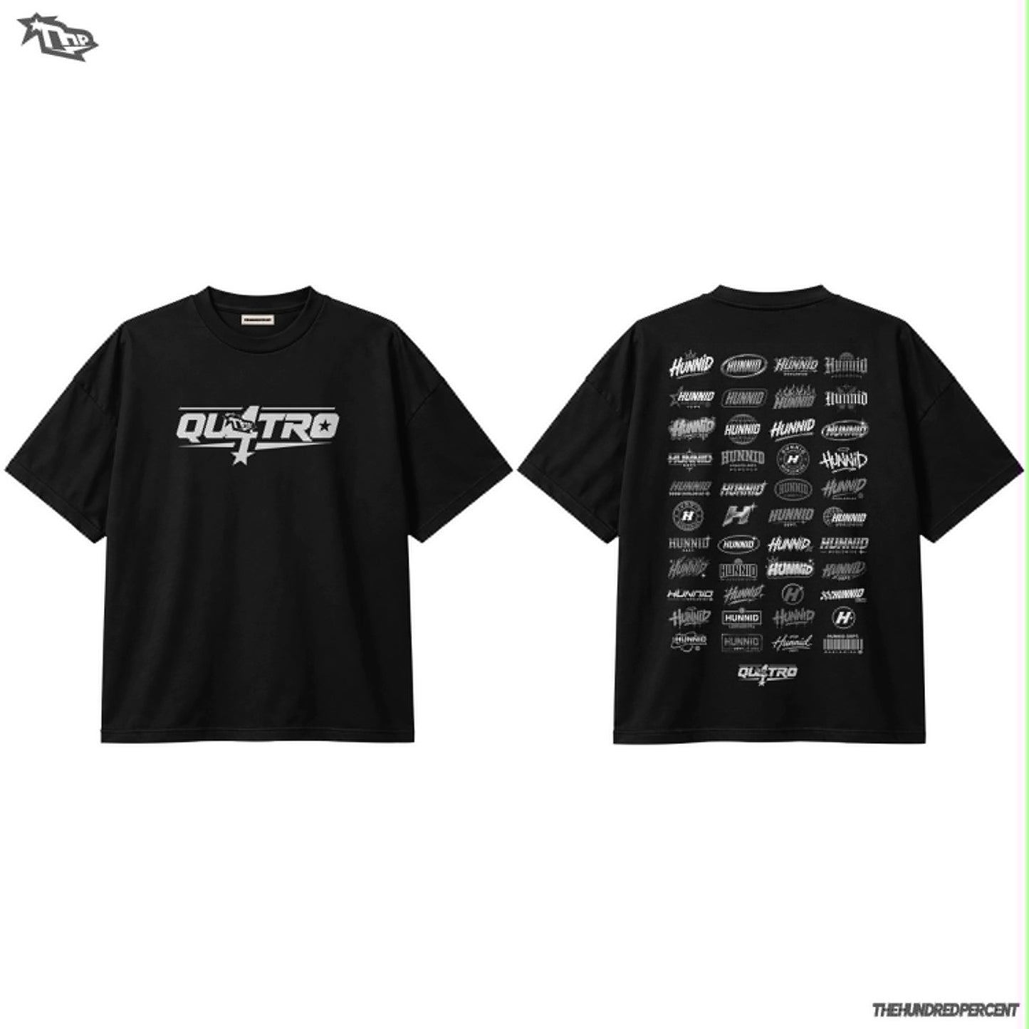 The Hundred Percent “MULTIPLE LOGO TEE” Regular Fit | Premium Graphic Tee | Premium DTF Print | Viral Tiktok Fashion