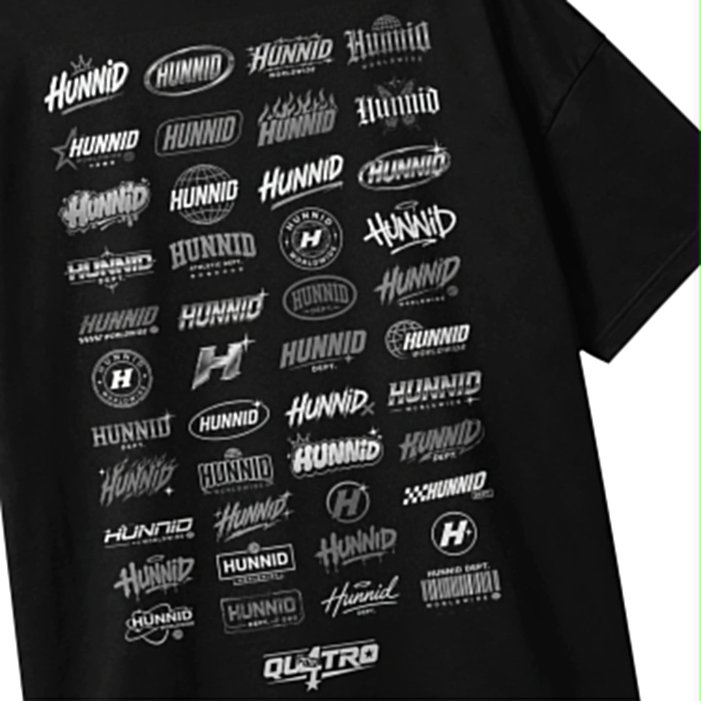 The Hundred Percent “MULTIPLE LOGO TEE” Regular Fit | Premium Graphic Tee | Premium DTF Print | Viral Tiktok Fashion